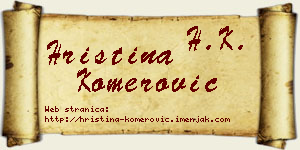 Hristina Komerović vizit kartica